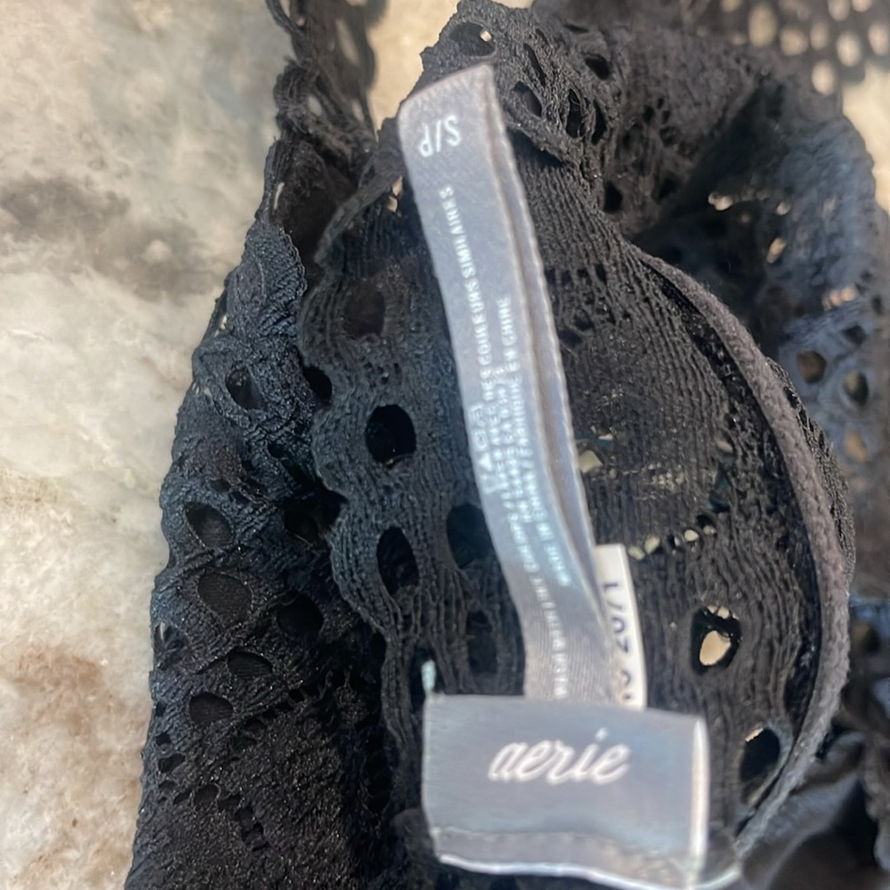 Aerie Bralets Black and Peach size small - Picture 6 of 7